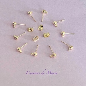 4 mm Ball Stud Earrings - 18K Gold Plated Brass