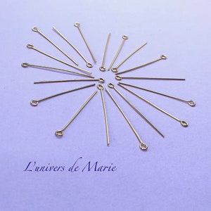 Nails / Eye Rods 40 X 0.70 mm - Stainless Steel - Gold Color