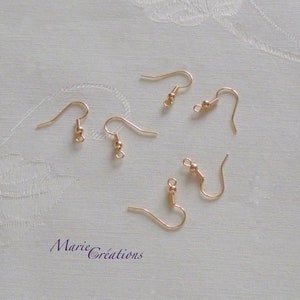 Crochet Hameçon / Boucles D'oreilles  - Plaqué Or 18K