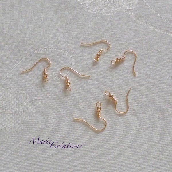 Crochet Hameçon / Boucles D'oreilles  - Plaqué Or 18K