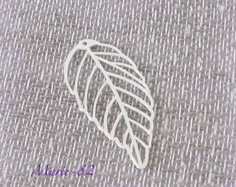 1 Leaf - Pendant / Charm 30 mm - Sterling Silver