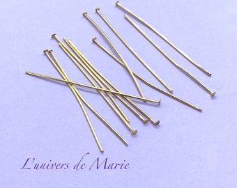 Nails / Rods - Flat Head 40 X 0.70 mm - Stainless Steel - Gold Color