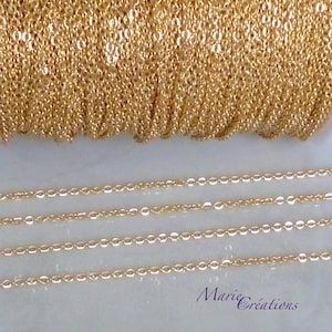 18K Gold Plated Chain / 2 mm - Stainless Steel Base