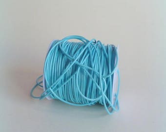 5 Meters / Waxed Wax Cord - Turquoise 2 mm