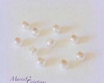 Perles 4 mm /  Ronde & Lisse   -  Argent 925/1000