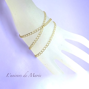 3.50 mm Extension Chain / Gold Plated Welded Links / Steel Base