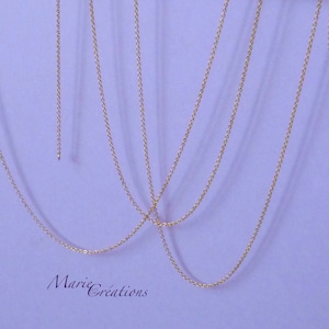 18K Gold Plated Chain / Fine Oval 1.50 mm Stainless Steel Base image 3