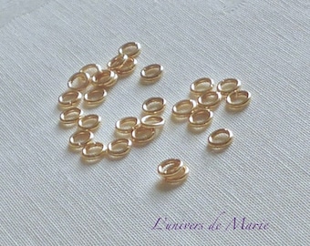 Anillos Bañados En Oro 5 X 1 mm - Base De Acero Inoxidable