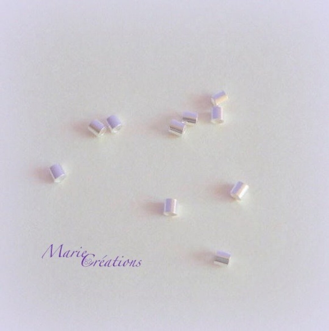 Pearls Crushing Tubes 2 Mm Solid Silver Etsy