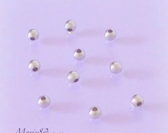 Perles  4 mm -  Acier inoxydable