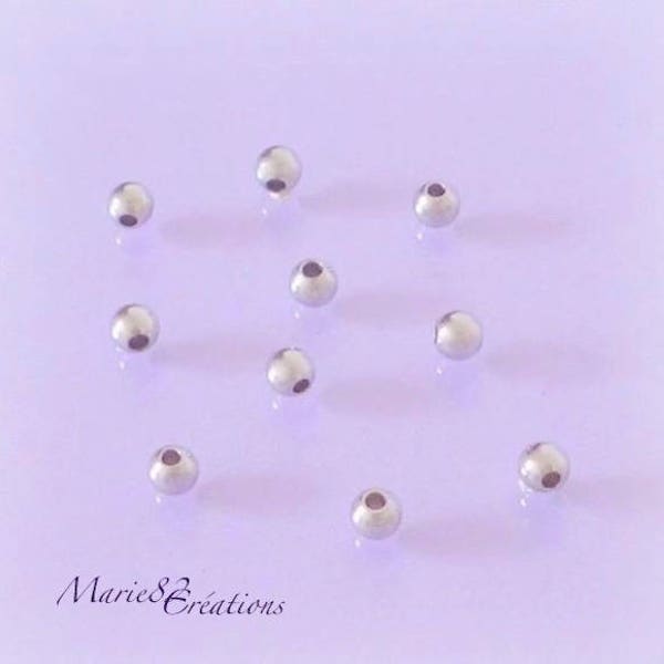 Perles  4 mm -  Acier inoxydable