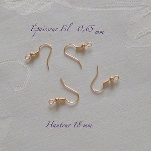 Pendientes / Anzuelo de Pescado Chapado en Oro 18K imagen 2