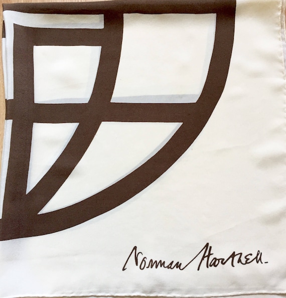 Scarf/ Norman Hartnell Silk Square Scarf.