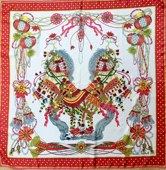 Silk Square Scarf by Norman Hartnell.