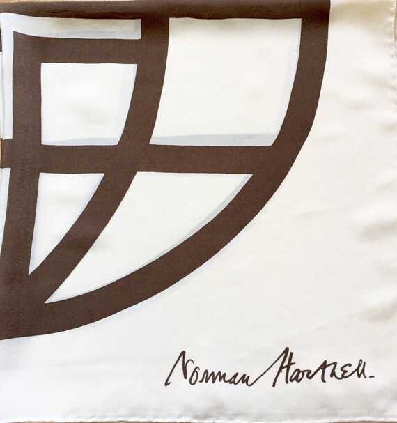 Norman Hartnell Silk Square Scarf.
