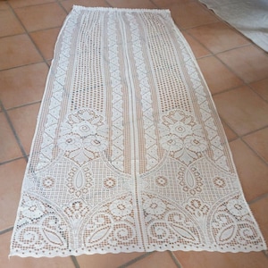 Boho Curtain / Vintage Curtain of the 1980s / vintage sofa throw away / old curtain