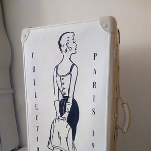 Restored and redesigned vintage case / old suitcase transformed into storage / vintage trunk / retro suitcase / suitcase 1950s /
