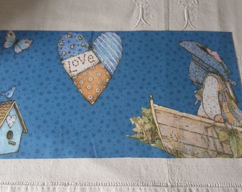 Patch de tissu 41 (largeur) X 22 cm (hauteur) / tissu pour enfants / tissu esprit vintage / tissu patchwork / tissu esprit années 1970