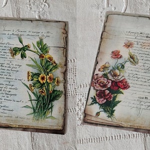 Conjunto de 2 grandes pegatinas de espíritu retro 1900s / etiquetas de espíritu vintage / pegatinas retro / pegatinas de papel antiguas