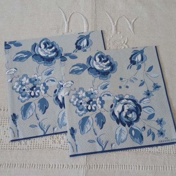 2 paper napkins 33 x 33 cm romantic bouquet pattern / paper for decoupage / paper napkins for collage