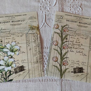 Conjunto de 2 grandes pegatinas de espíritu retro 1900s / etiquetas de espíritu vintage / pegatinas retro / pegatinas de papel antiguas