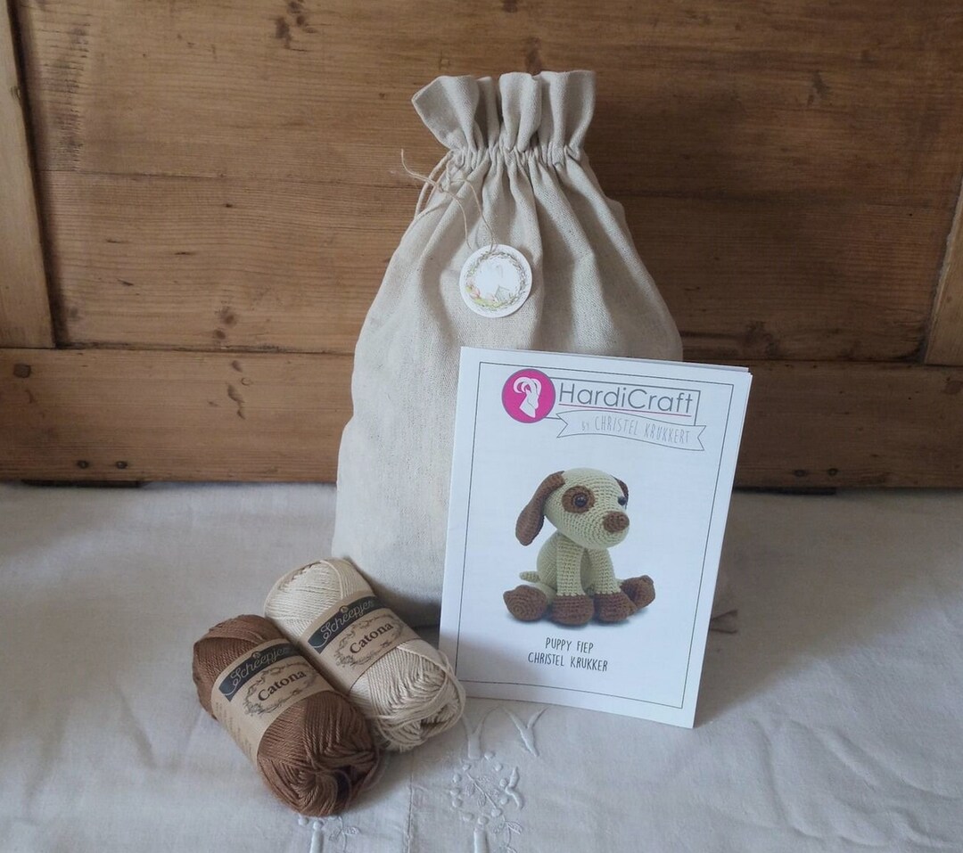 Amigurumi Kit Gift Pouch / Dog Amigurumi / Crochet Dog Kit / Etsy