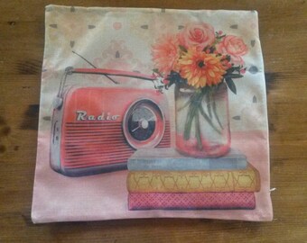 Vintage style pillow cover / 50s