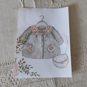 Impression sur toile / impression pour cadre enfant / toile pour tableau esprit couture pour enfant / tableau mode enfant