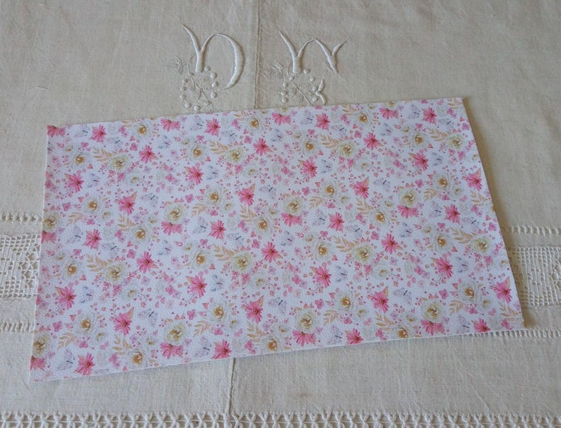 Flowery leather faux sheet scrapbooking embellishment scrapbooking card imitation leather for computer mouse