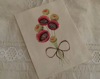 Miniaturansicht des blumigen Stoff / naiv Blumen Print / drucken auf Stoff