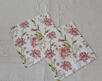 2 paper napkins 33 x 33 cm romantic bouquet pattern / paper for decoupage / paper napkins for collage