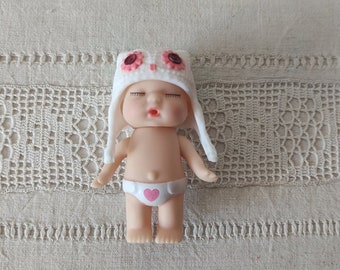 Bébé miniature pour maison de poupée / poupée miniature en plastique souple / poupon miniature à habiller