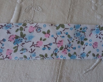 1 meter of liberty spirit ribbon 30 mm / floral cotton ribbon / blue and pink flower ribbon