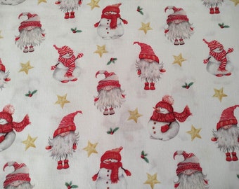 Coupon larg 48 X high 50 cm / Christmas fabric coupon / Christmas patchwork fabric / red and white Christmas fabric