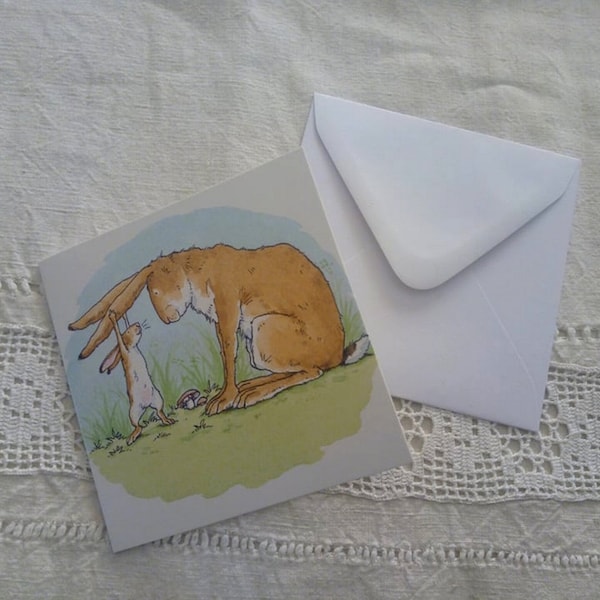 Carte postale illustrée / thème animalier naïf / carte postale conte pour enfants / embellissement / carte correspondance avec enveloppe