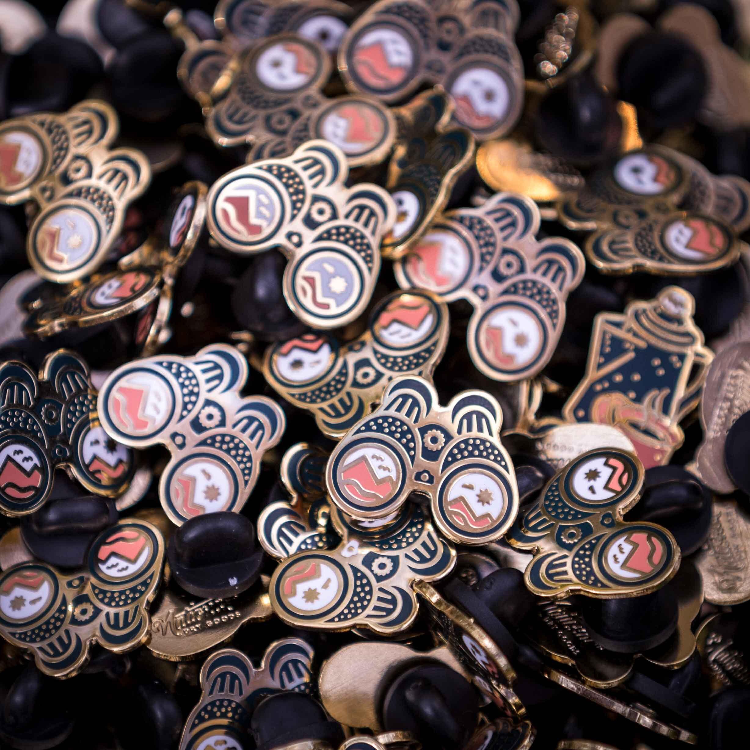 Binocular Vision Outdoor Pin Series Brass Enamel Lapel Pin Etsy