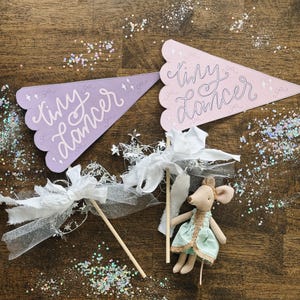 Tiny Dancer Dance Recital Ballet Pennant Flag