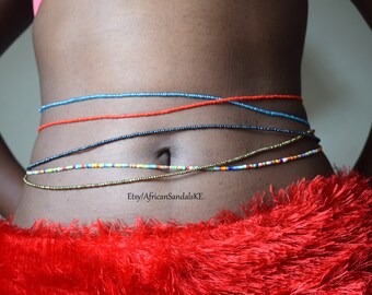 BELLY BEADS, Belly Chains, Waist Beads, African Waist Beads, African Jewelry, African Clothing For Women, Cute Belly Chains, African