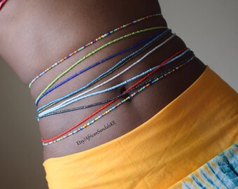 BELLY CHAINS, Belly Beads, Waist Beads, African Waist Beads, African Jewelry, Body Jewelry, African Clothing For Women, Cute Waist Beads