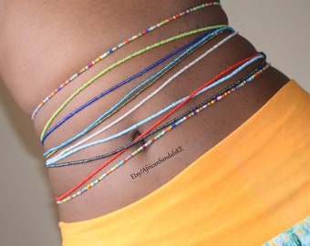 GIFT FOR HER, Gift For Mom, Girlfriend Gift, Waist Beads, African Waist Beads, Belly Chains, Belly Beads, African Jewelry, Body Jewelry