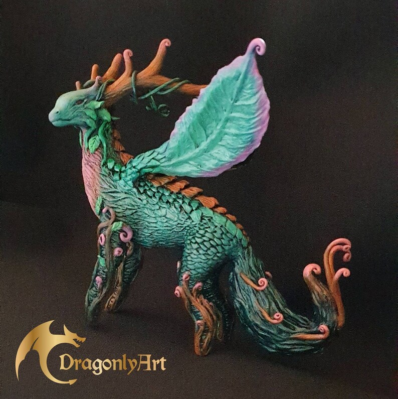 Flora, one of a kind dragon sculpture,fantasy creature, handmade creation 