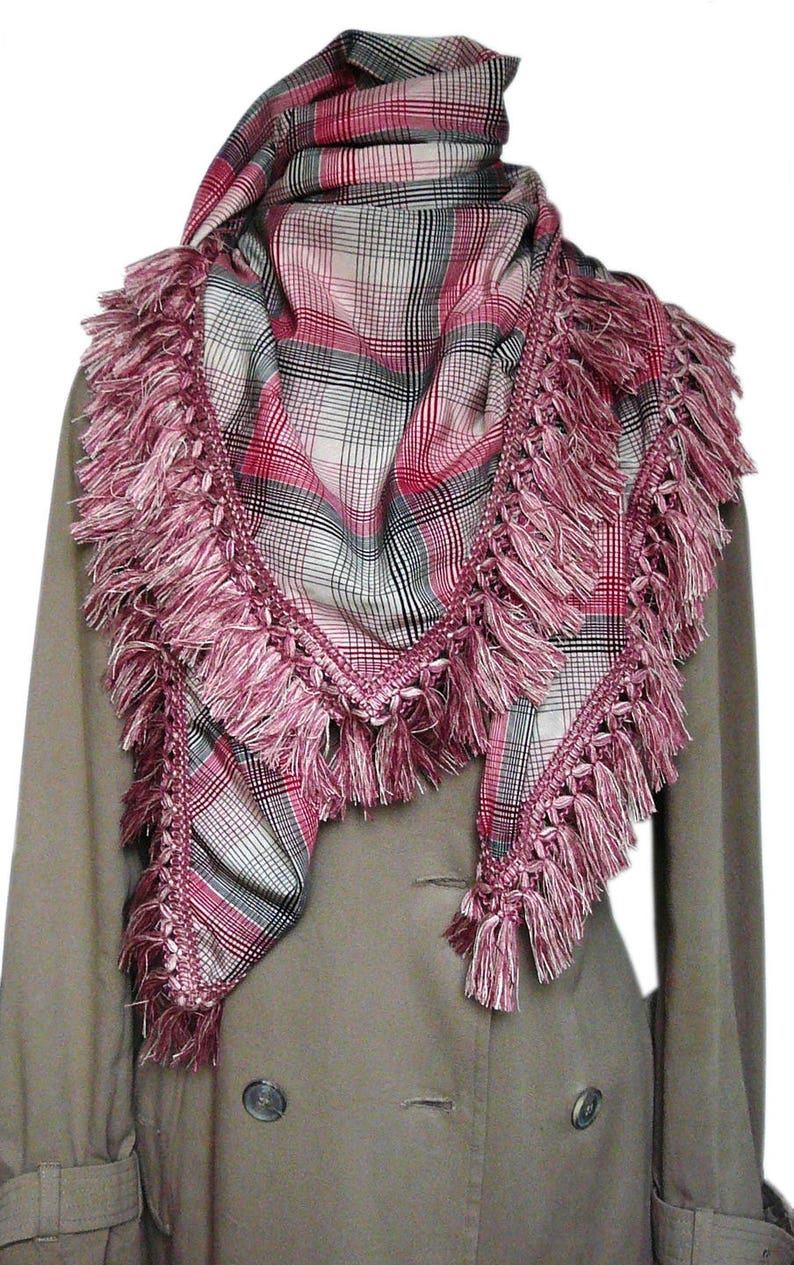 Grand Foulard/écharpe/châle carré pour femme en coton ...