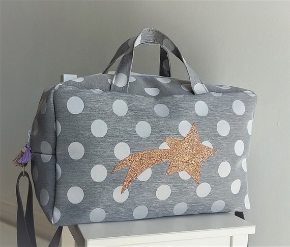 Sac A Langer Bebe Sac De Voyage Gris A Pois Et Etoile Etsy Sac A Langer Bebe Sac De Voyage Gris A Pois Et Etoile Etsy