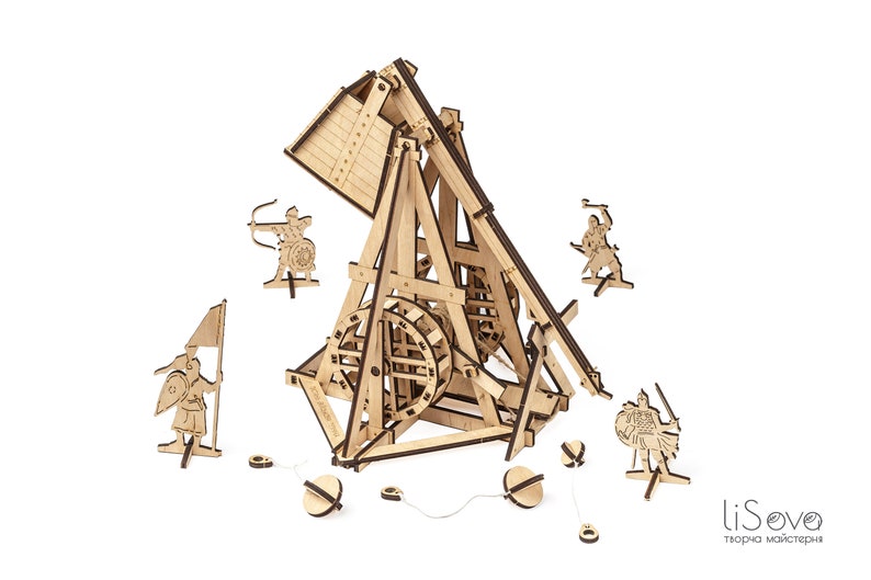 Plywood 3d Siege Trebuchet Construction Kit Image 0