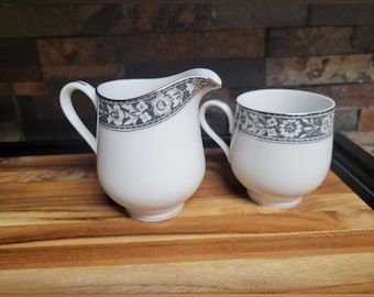 Jarra para crema y taza Sango China Japan Navarro 6283
