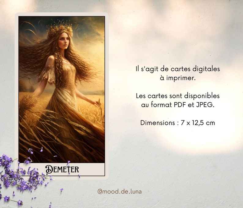 Printable Altar Cards for Witch, Goddess Persephone, Demeter, Idunn ...