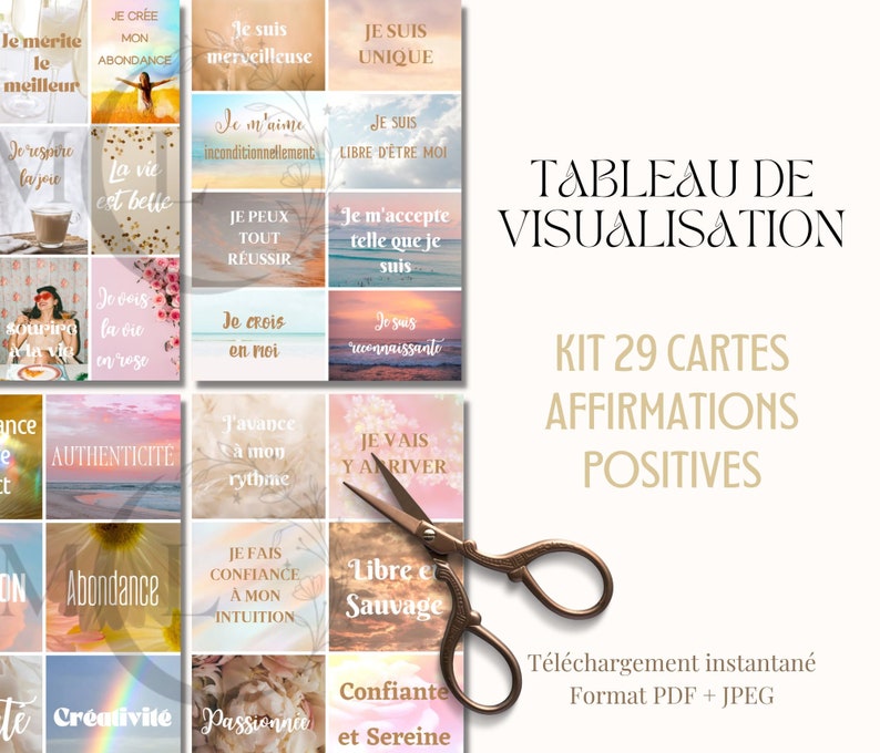 Pack Confiance En SoiCartes Et Affiche D'affirmations Positives - Je D