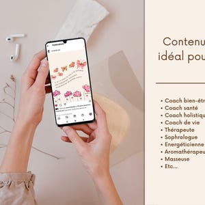 Boho Wellness - Mental Health Posts, French Instagram Templates, Canva Templates for Coaches, Wellness Infographics, Health, Self-Love image 8