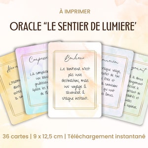 Cartão Oracle em francês, Oracle imprimível, cartões de orientação em PDF