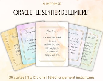 Oracle card in French, printable Oracle, PDF guidance cards